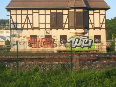 Graffiti Wall in Gera - Photo by geracity - gc, Vince, wc