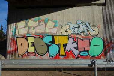 Graffiti Bombing in Gera - Photo by geracity - Deos, Tekno, btob (2014)
