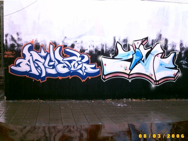 Graffiti Wall - Photo by geracity - apheck, zinc