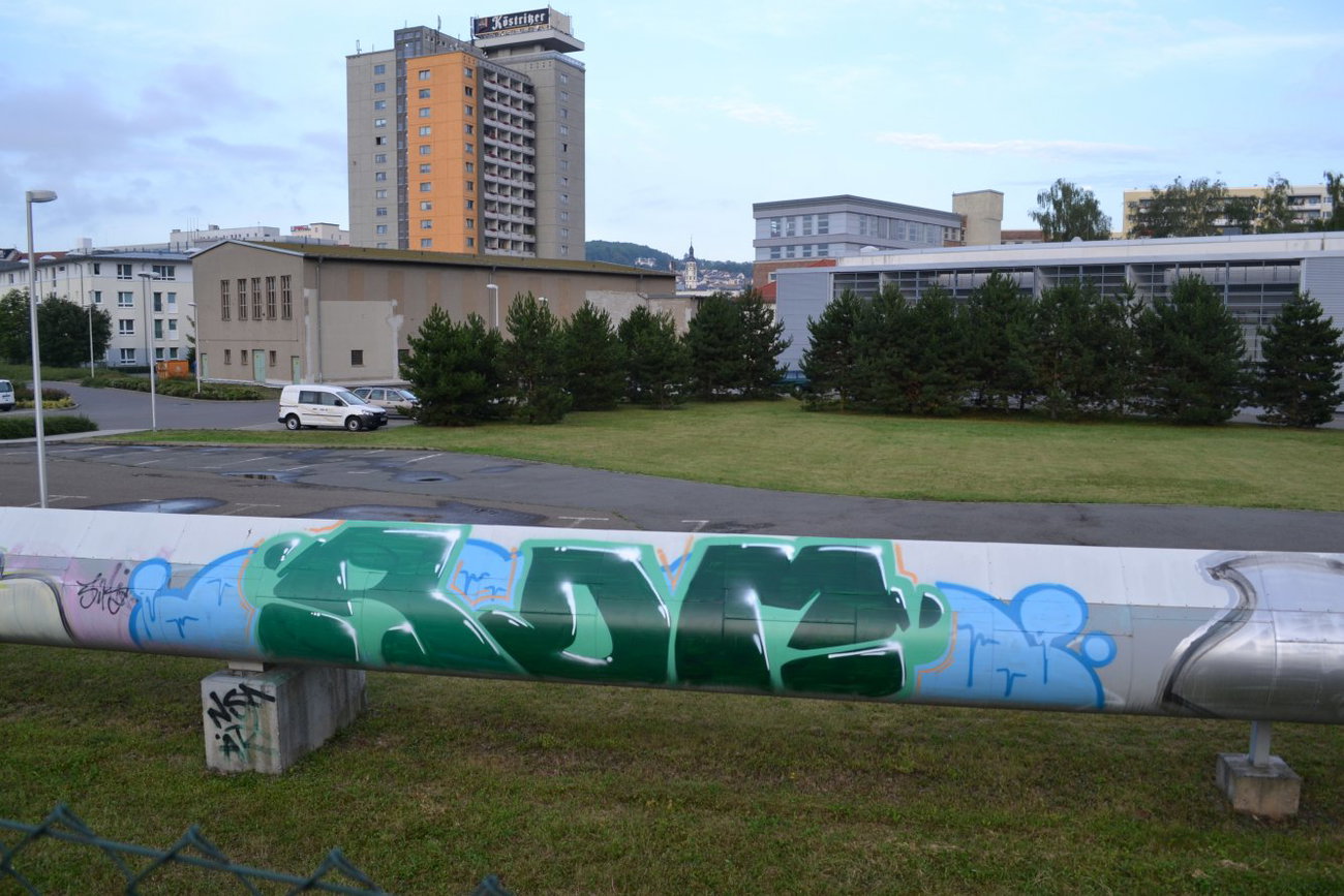 Graffiti Wall in Gera - Photo by geracity - Rdm, ., Redröm (2014)