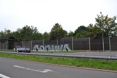 Graffiti Bombing in Gera - Photo by geracity - Rdm, Nvr, Redröm (2014)