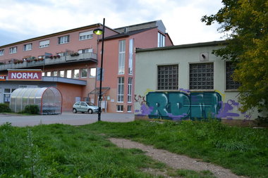Graffiti Bombing in Gera - Photo by geracity - rdm, redröm (2014)