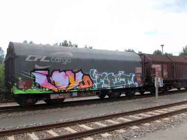 Graffiti Train in Gera - Photo by geracity - loys, der