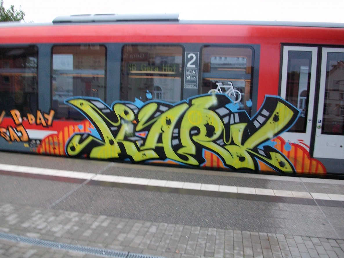 Graffiti Train in Gera - Photo by geracity - käry