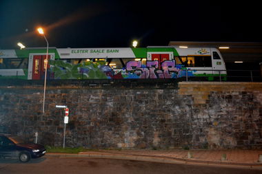 Graffiti Train in Gera - Photo by geracity - kery, ser