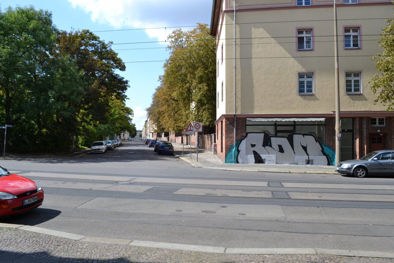 Graffiti Wall in Leipzig - Photo by geracity - Rdm, Redröm (2014)