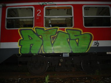 Graffiti Train in Gera - Photo by geracity - atos (2011)