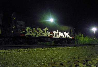 Graffiti Train in Gera - Photo by geracity - sork, ser, sunds