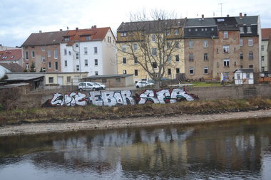 Graffiti Bombing in Gera - Photo by geracity - Kery, ebor, ser (2014)