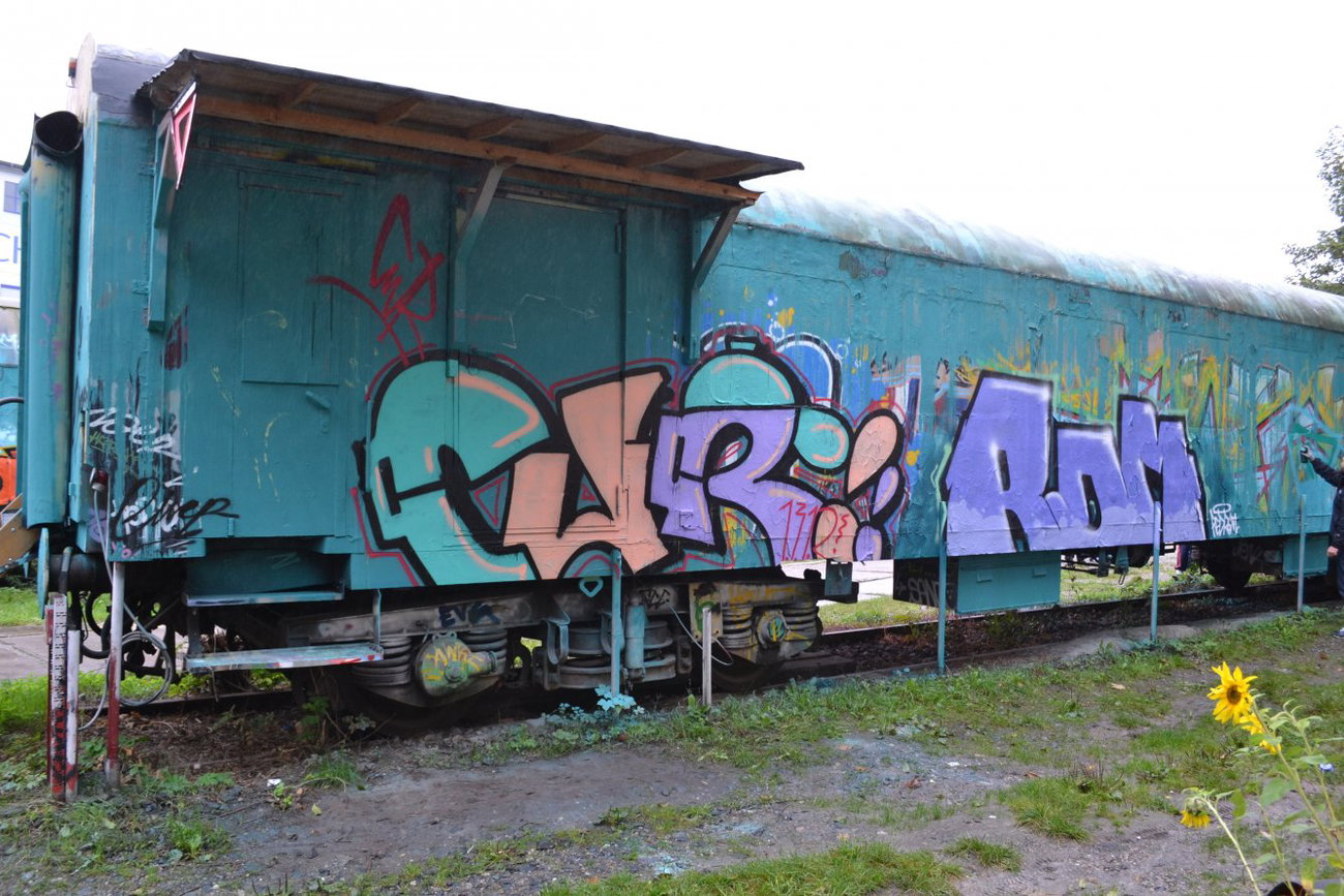 Graffiti Wall in Gera - Photo by geracity - cwr, rdm, Redröm (2014)