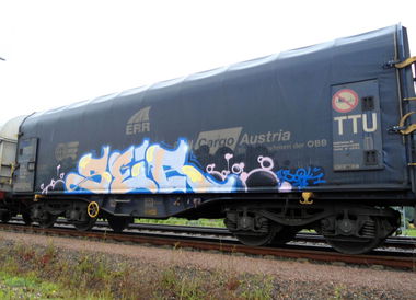 Graffiti Train in Gera - Photo by geracity - ser