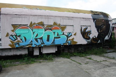 Graffiti Train in Jena - Photo by geracity - deos, shu