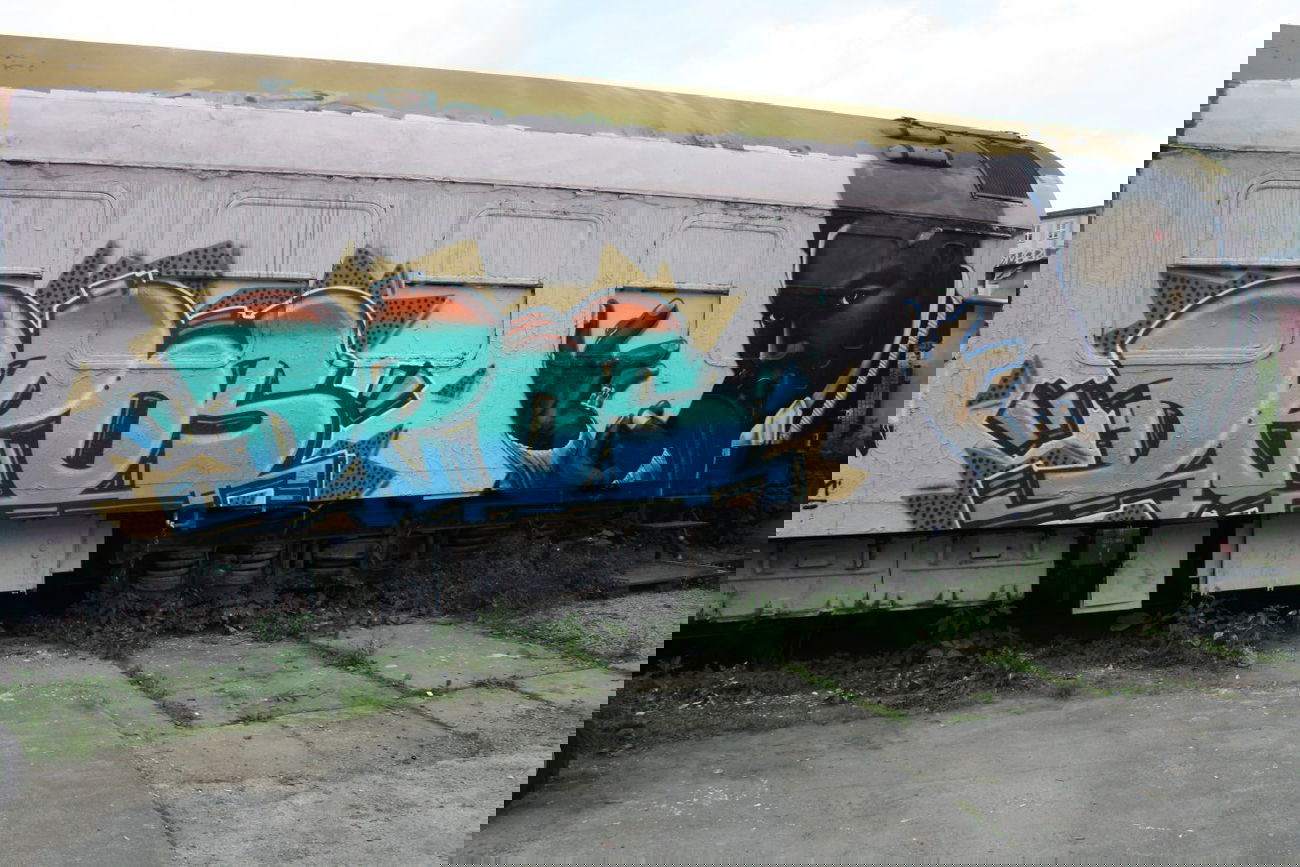 Graffiti Train in Jena - Photo by geracity - deos, shu
