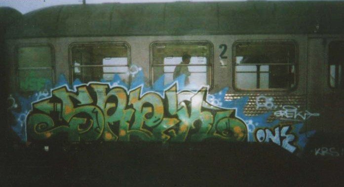 Graffiti Train in Gera - Photo by geracity - srek