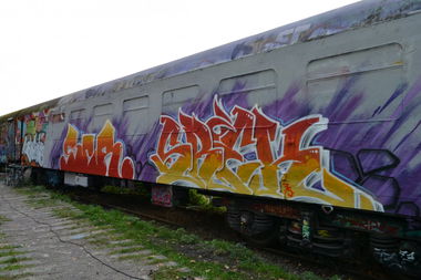 Graffiti Train in Jena - Photo by geracity - Ser, Srek (2014)