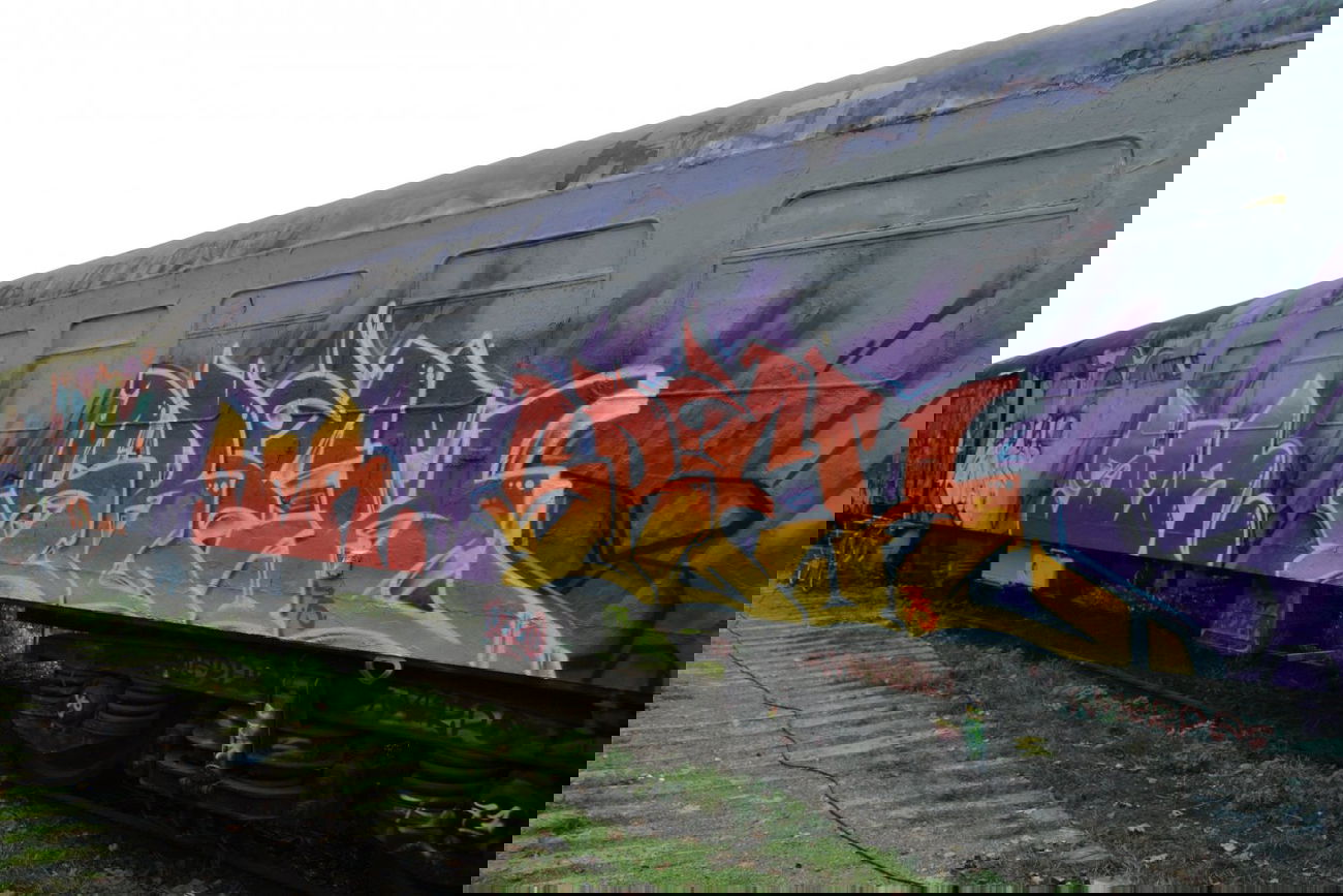 Graffiti Train in Jena - Photo by geracity - Ser, Srek (2014)