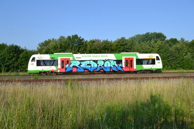 Graffiti Train in Gera - Photo by geracity - redröm, rdm