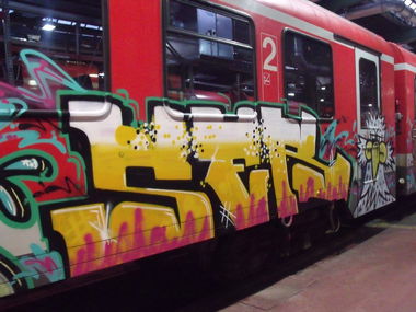 Graffiti Train - Photo by geracity - ser, ., bisam (2010)