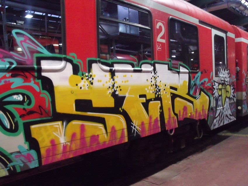 Graffiti Train - Photo by geracity - ser, ., bisam (2010)