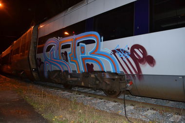 Graffiti Train in Kopenhagen - Photo by geracity - ser, sunds (2014)