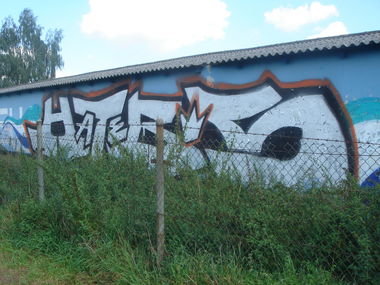 Graffiti Bombing in Gera - Photo by geracity - haters