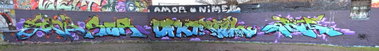 Graffiti Wall in Leipzig - Photo by geracity - sork, ser, dfkt (2015)