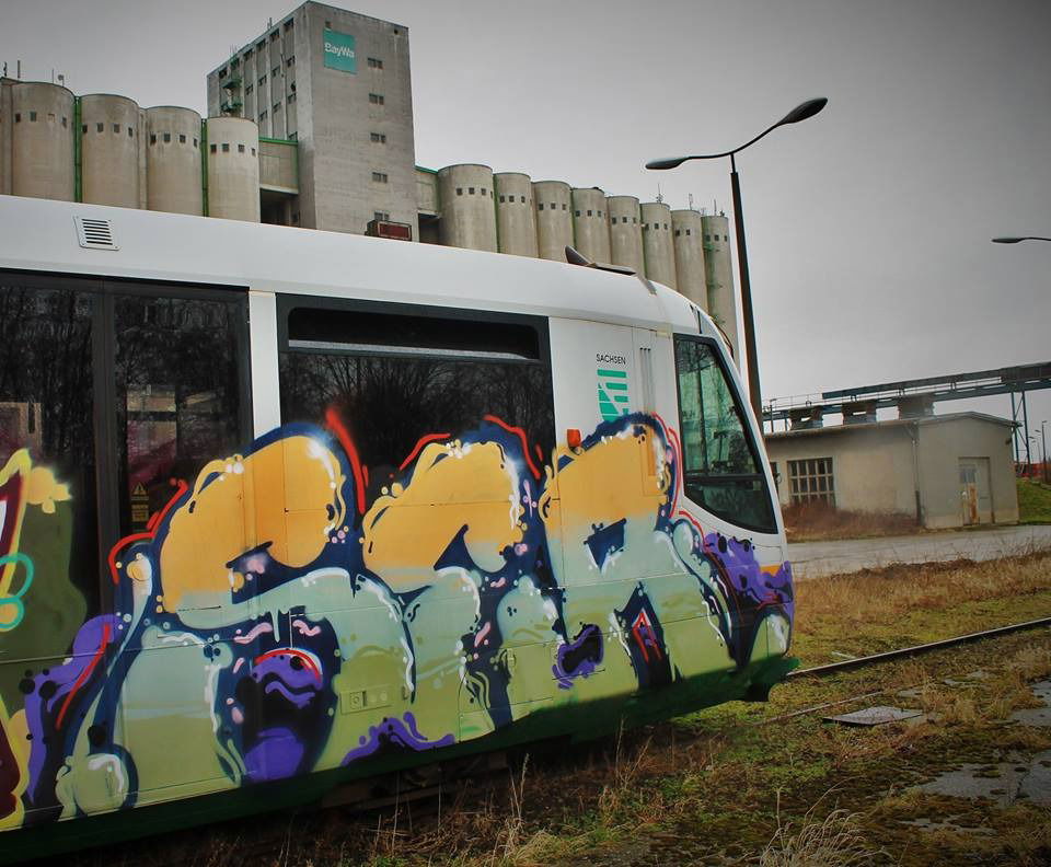 Graffiti Train in Gera - Photo by geracity - ser