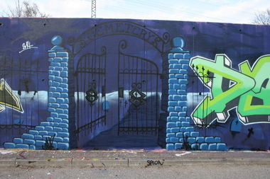 Graffiti Wall - Photo by ghettoklaus - cemetery