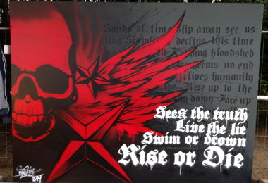 Graffiti Artwork - Photo by ghettoklaus - Rowdy, rise, or (2014)