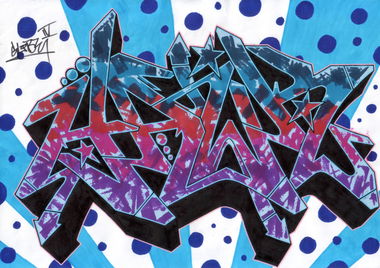 Graffiti Wall - Photo by globe4 - sketches, bi-weekly_battles (2019)