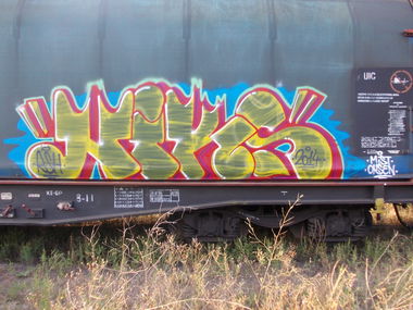 Graffiti Train - Photo by goes1 - freight, fr8, goes (2014)