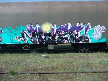 Graffiti Train - Photo by goes1 - freight, fr8, goes (2015)