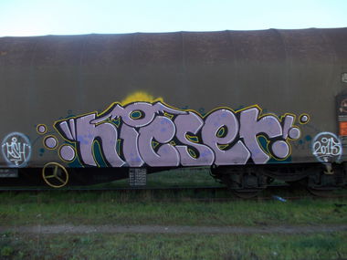 Graffiti Train - Photo by goes1 - freight, fr8, goes (2015)