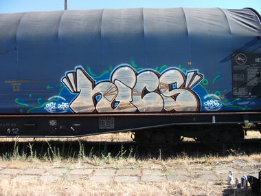 Graffiti Train - Photo by goes1 - freight, fr8, goes (2015)