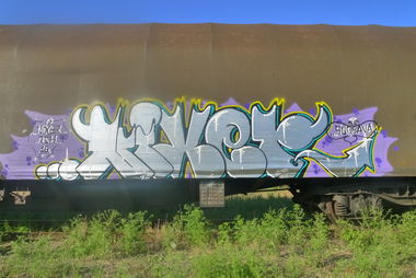 Graffiti Train - Photo by goes1 - freight, fr8, goes (2016)