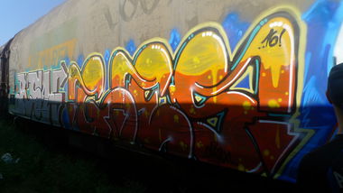Graffiti Train - Photo by goes1 - freight, fr8, goes