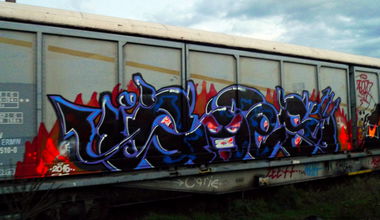 Graffiti Train - Photo by goes1 - fr8, freight, panel (2016)