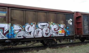 Graffiti Train - Photo by goes1 - fr8, freight, panel (2015)