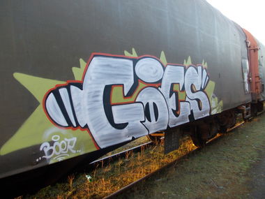 Graffiti Train - Photo by goes1 - freight, fr8, goes (2015)