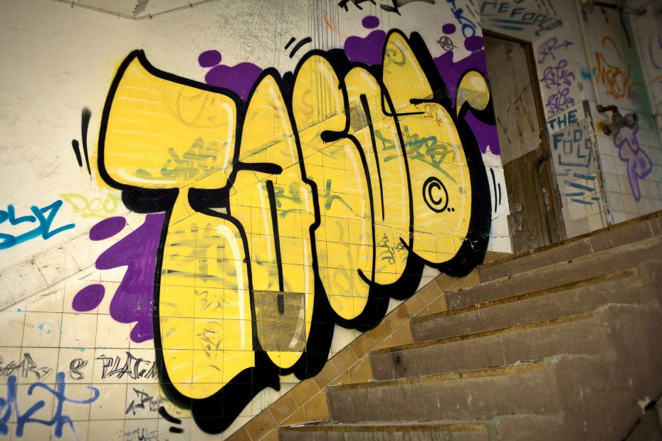 Graffiti Wall in Halle Saale - Photo by goodhuman - tacos, ksm, urban (2012)