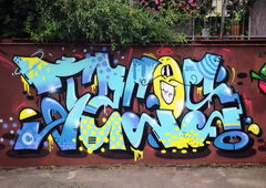 Graffiti Wall in Halle - Photo by goodhuman - tacos, ksm, halle (2013)