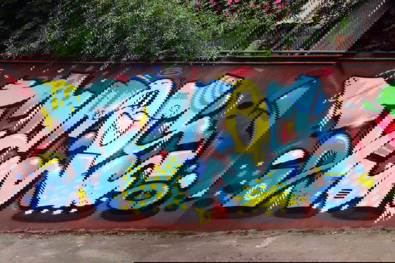 Graffiti Wall in Halle - Photo by goodhuman - tacos, ksm, halle (2013)