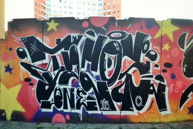 Graffiti Wall in Halle - Photo by goodhuman - tacos, tacosone, tacosuno (2013)