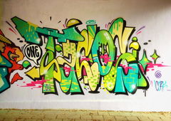 Graffiti Wall - Photo by goodhuman - tacos, tacosone, ksm (2013)