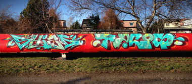 Graffiti Wall - Photo by goodhuman - tacos, shizo, halle (2014)