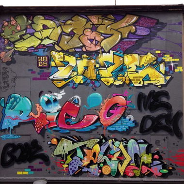 Graffiti Wall - Photo by goodhuman - tacos, tacosone, rico79 (2014)