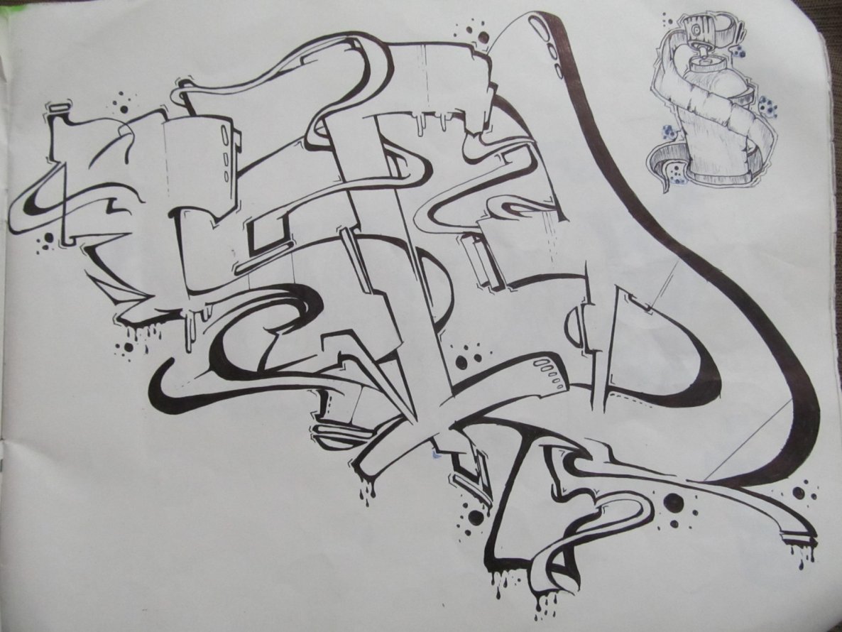 Graffiti Sketch in Vadodara - Photo by graffisid - sid, graffiti, blackbook (2014)