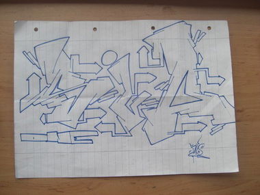 Graffiti Sketch in Vadodara - Photo by graffisid - sid, paper_work, blackbook (2015)