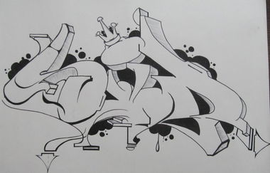 Graffiti Sketch in Vadodara - Photo by graffisid - bbook, graffiti, sid (2014)