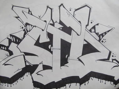 Graffiti Sketch in vadodara - Photo by graffisid - sid, graffiti, blackbook (2014)